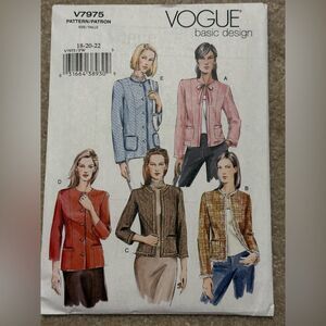 Vogue women's plus size blazer sewing pattern